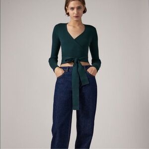 Zara knit wrap top